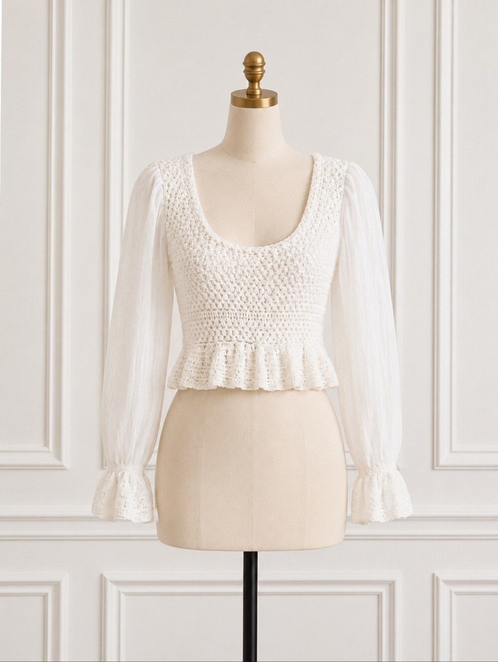 Free People Megan Crochet Top